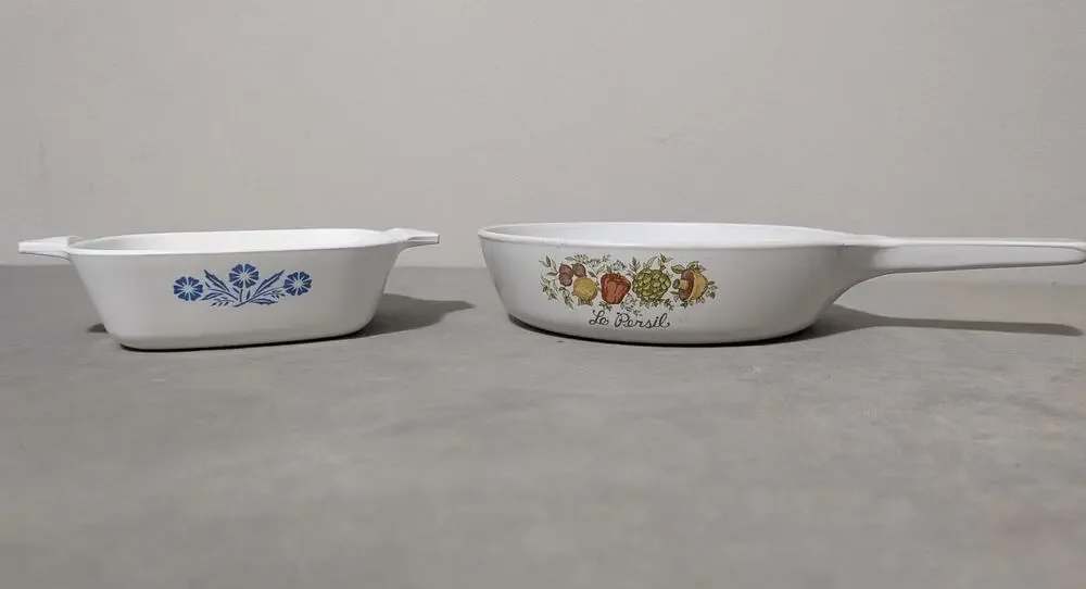 CorningWare Mini Casserole & Skillet Cornflower Blue Spice O Life Vtg P Series